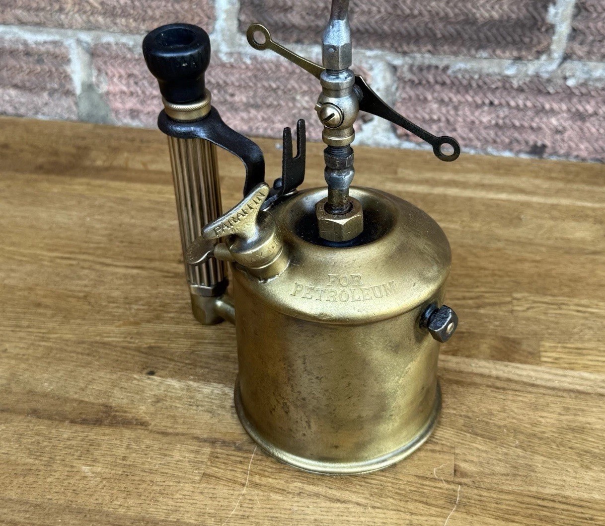 Vintage Sievert Vapouria 12 Adapted Brass Blow Torch Lamp Stockholm Sweden