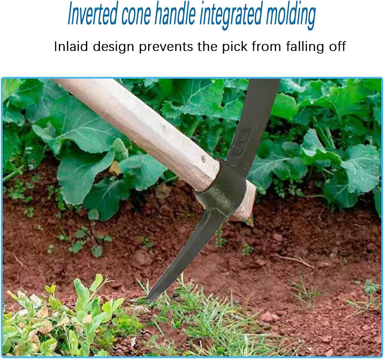 Forged Pick Axe with Non-Slip Handle for Gardening Camping Digging | Heavy Duty