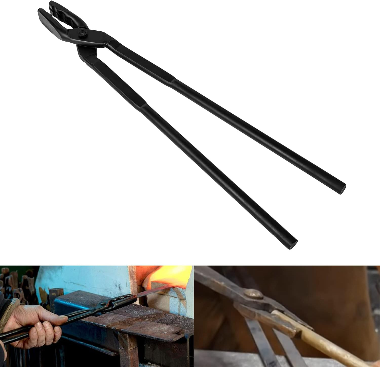 Beginner Blacksmith Starter Assembled Bladesmith Knife Making Tongs Anvil Vise F