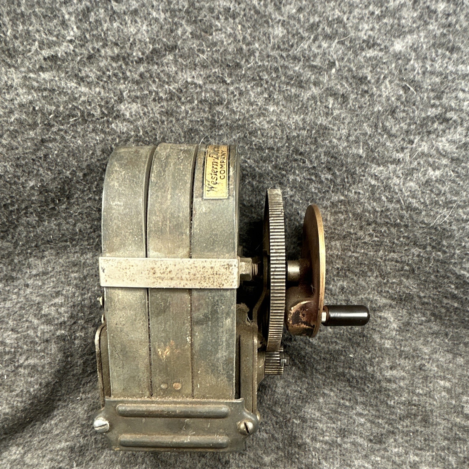 Antique Western Electric Company 3 Bar Telephone Magneto Hand Crank Generator
