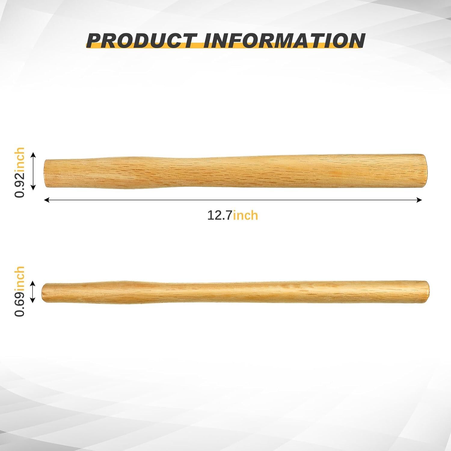 3 Pack Replacement Handles for Sledge Hammers, 12.7 Inch As Picture Shown