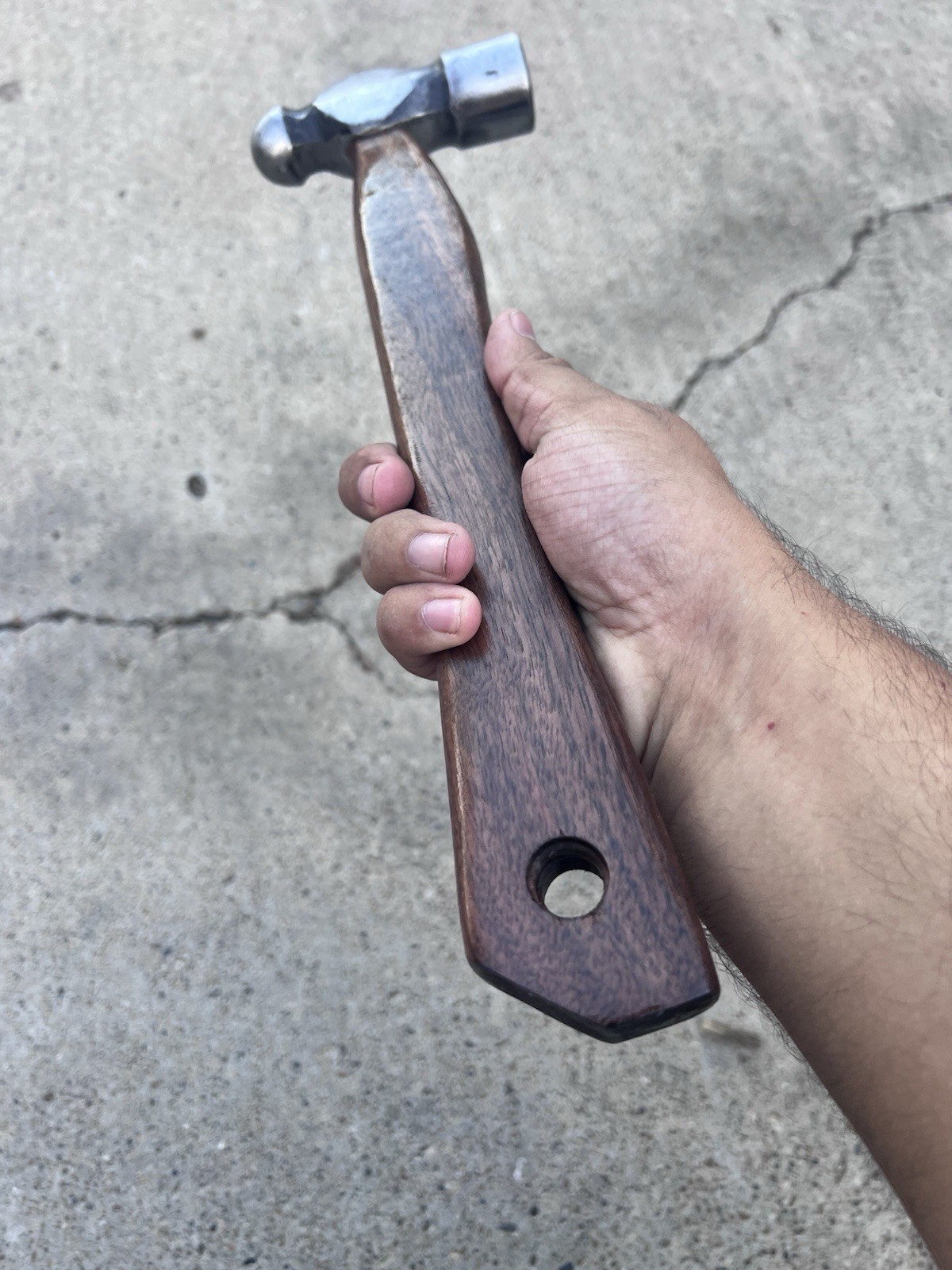 Bad-Hammer WORTH 1.8lb Ball & Peen Hammer on a Custom 14.5in Walnut Handle