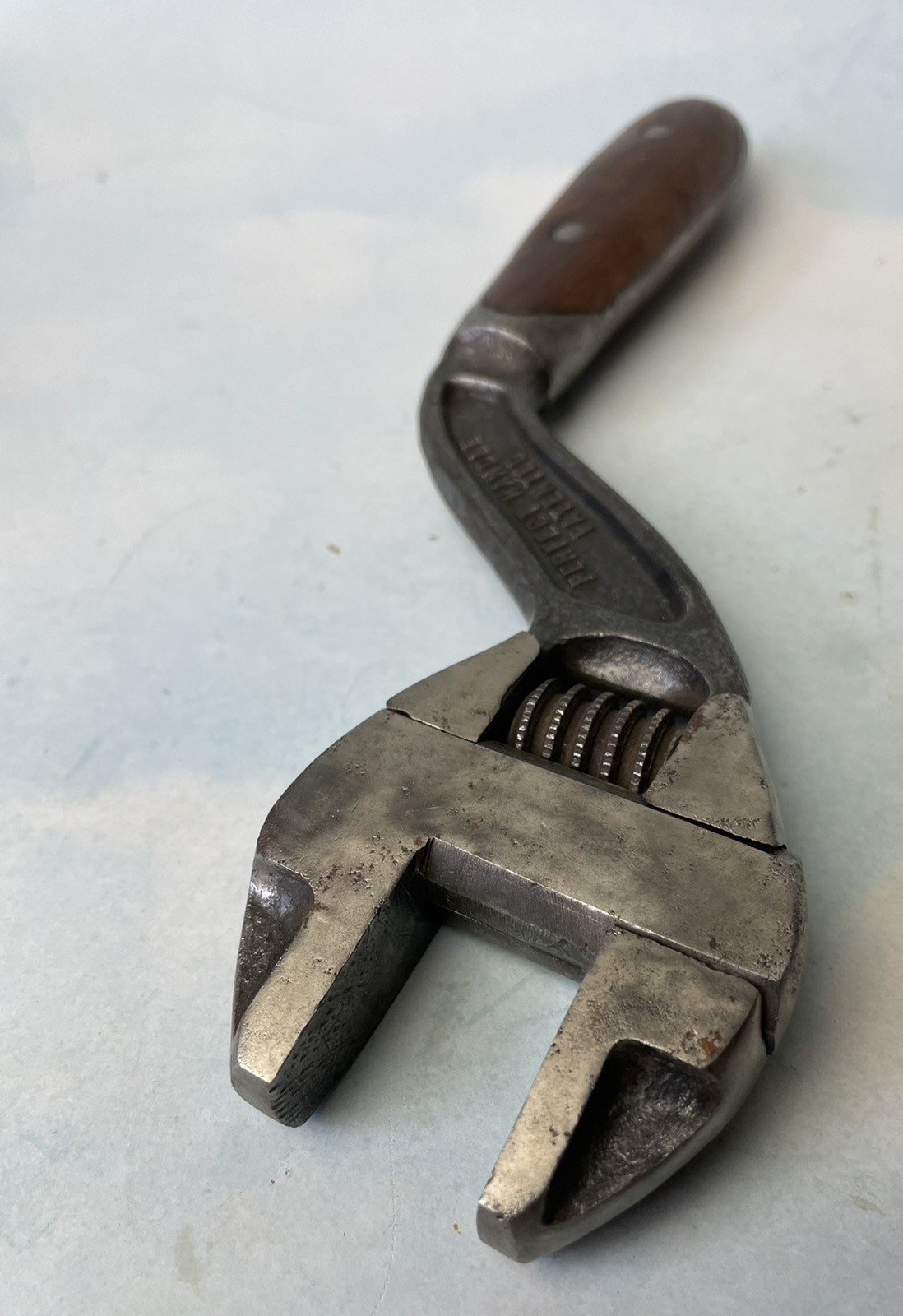H D SMITH & Co PERFECT HANDLE S Adjustable WRENCH 8″ Mechanic USA Shop Tool RARE
