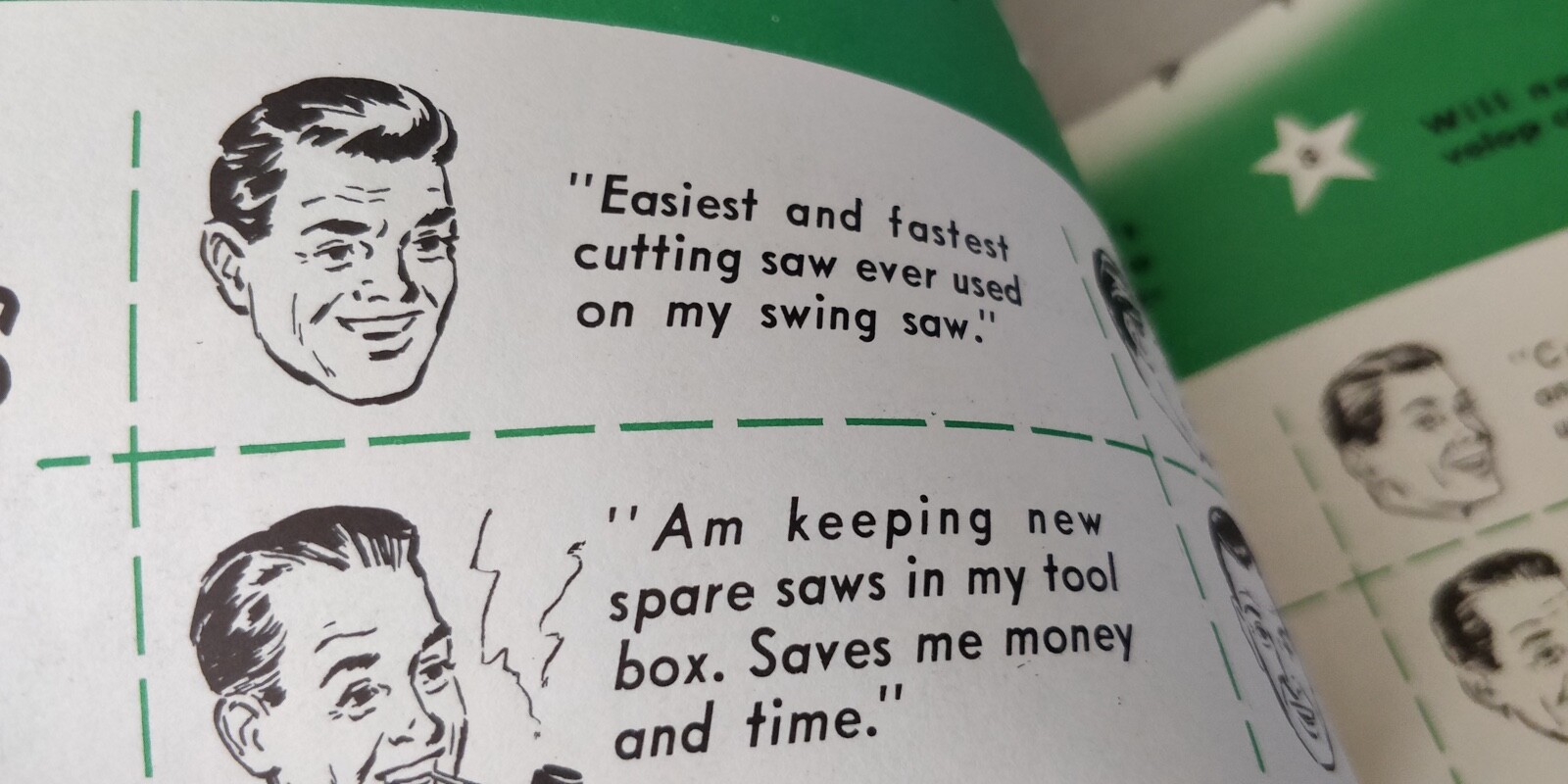 1950s Vintage ~ Heinemann ~ Hard-Tip Saw Brochure advertising sheet Price Guide