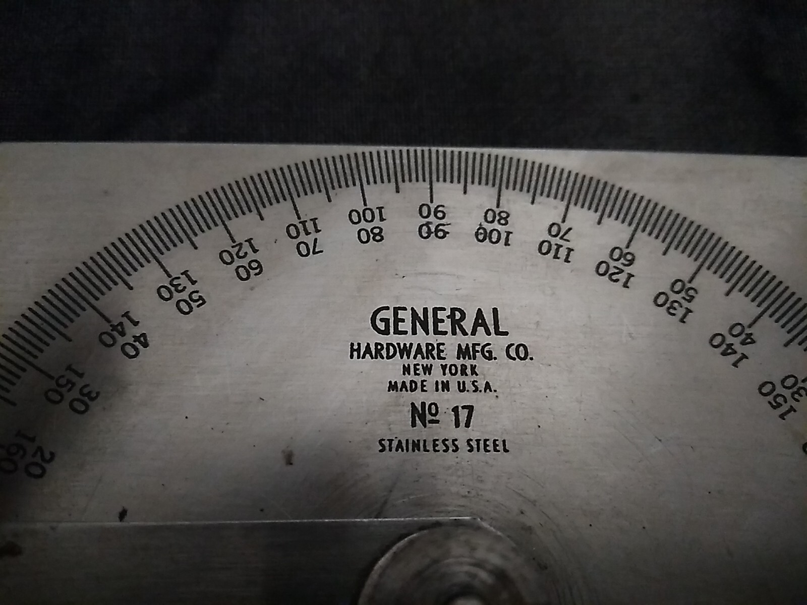 Machinist Protractor No 17 General Hardware Mfg Co Stainless Steel