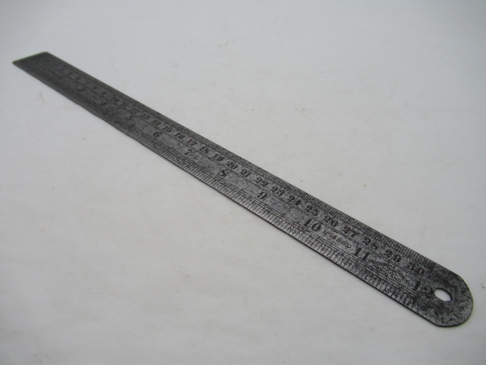 Vintage Chesterman Sheffield London No. 146D 12″ 1/120th Contraction Steel Rule