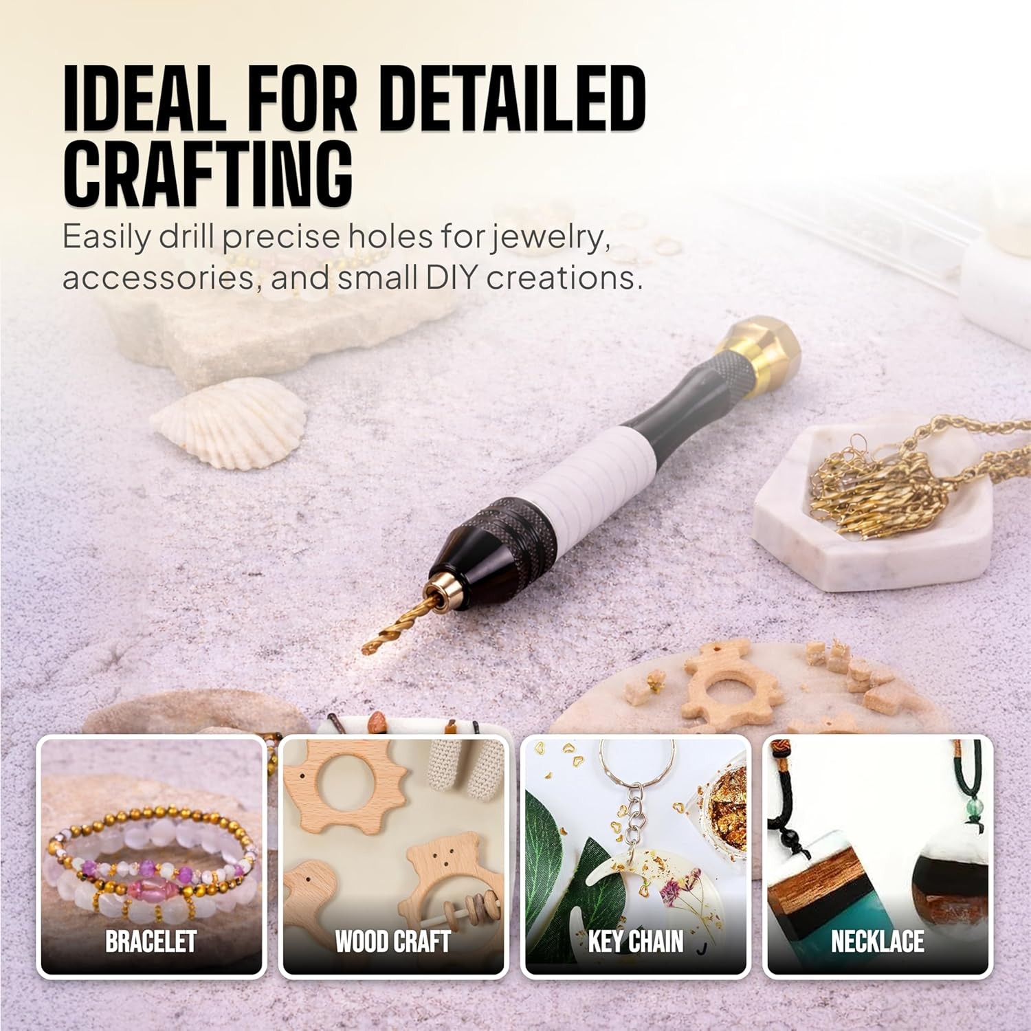 CRAFT911 Pin Vise Hand Drill Manual – Jewelry W/Micro Drill Bits (0.8Mm-2.5Mm) –