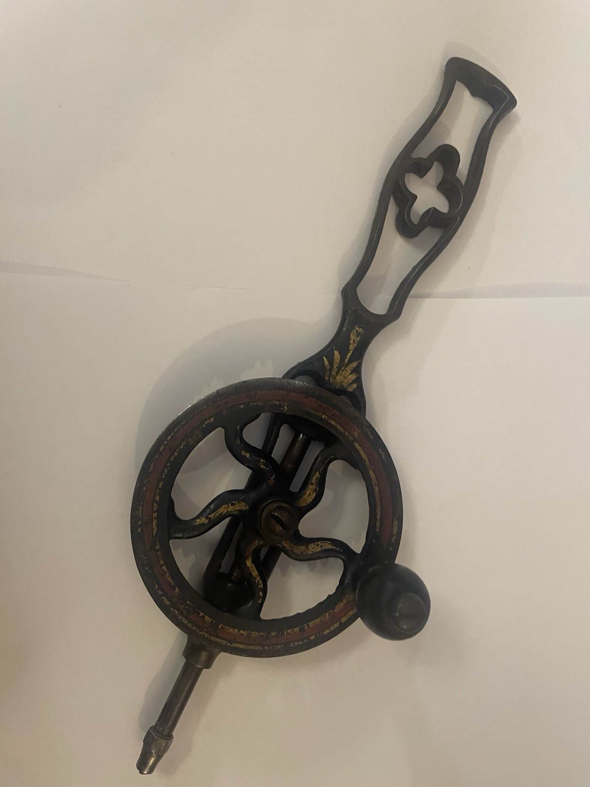 Ornate Pinstriped WHITNEY’S Eggbeater Hand Drill 10 1/2″ 1880’s Tower Lyon🌺🌺