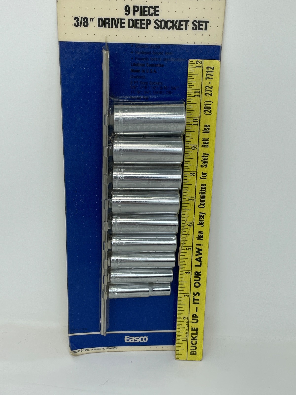 Easco 9 Piece 3/8″ Drive Deep Socket Set 91 210C