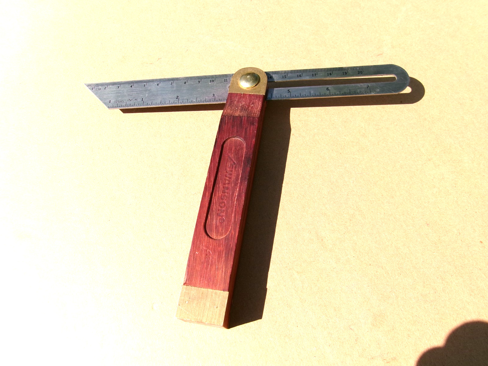Vintage Swanson 9” Sliding T-Bevel Gauge Hardwood Handle Stainless Blade USA Reo