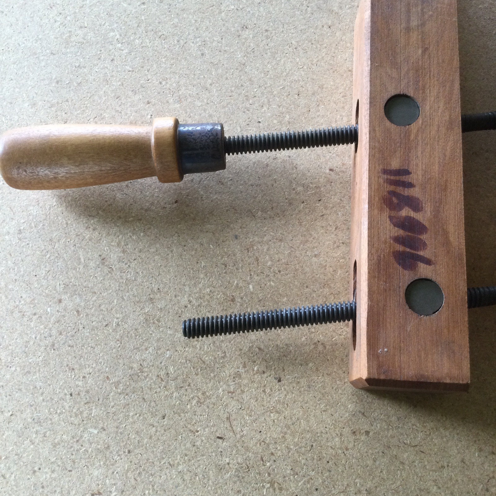 Vintage Hempe HMC 10″ Wood Wooden Hand Screw Clamp Vise Made in USA