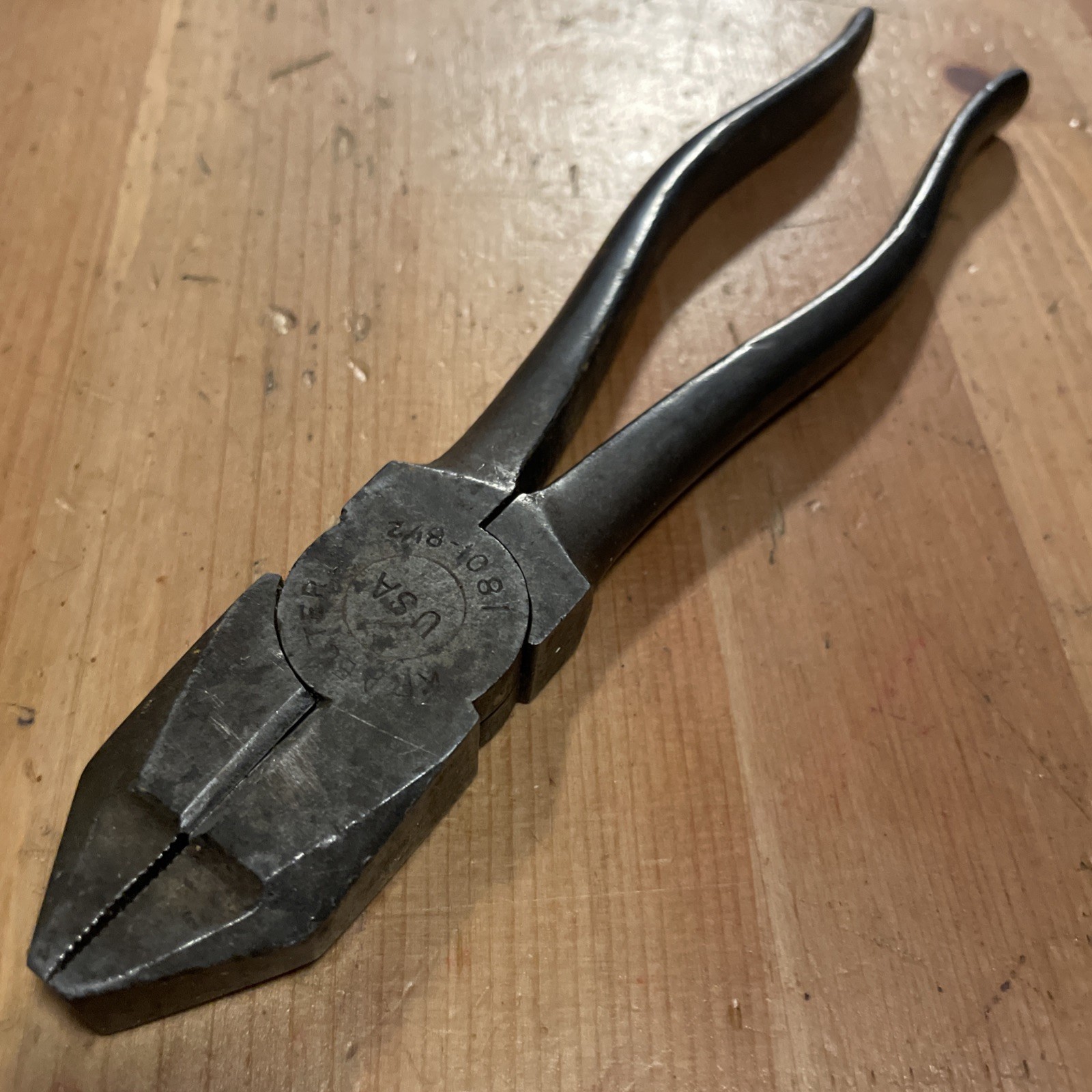 Vintage Kraeuter & Co No. 1801 8-1/2” Lineman Pliers Newark NJ USA