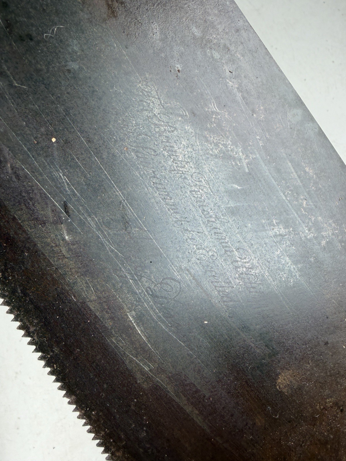 26″ Blade 29.5” OAL Disston Hand Saw D-15 Victory 8 TEETH PER INCH NICE Rosewood