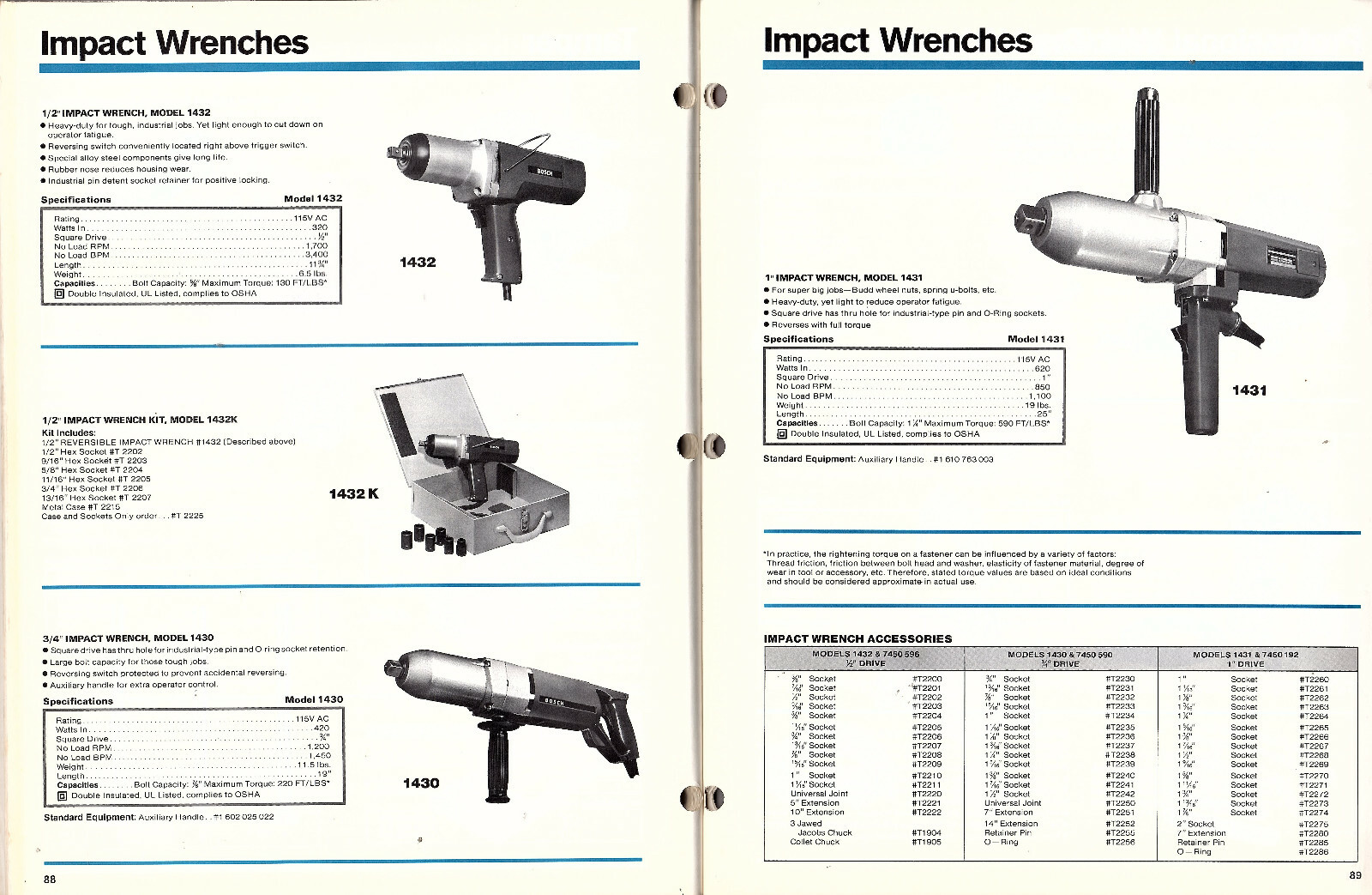 Power Tools Vintage 1985 Catalog Robert Bosch Corp Sanders Routers Drills Saws