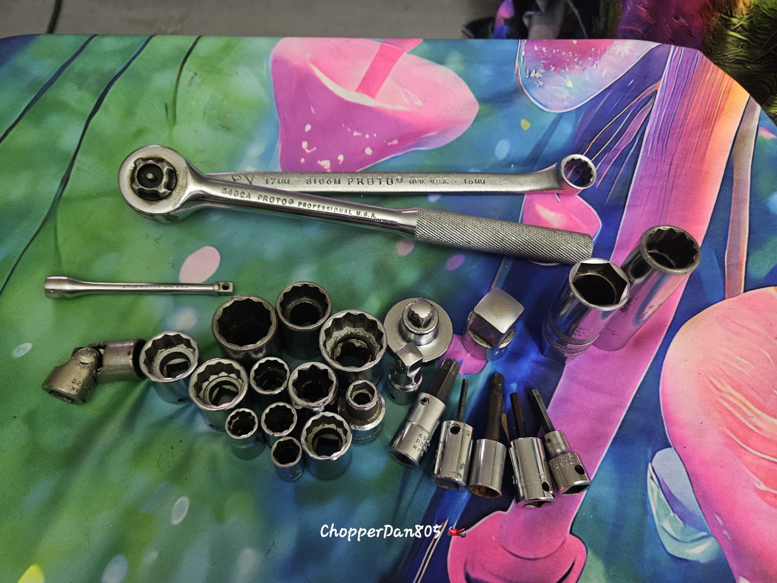 Vintage Proto Tool Bundle – 25 Piece Set (Sockets, Wrenches, Extensions, Adapter