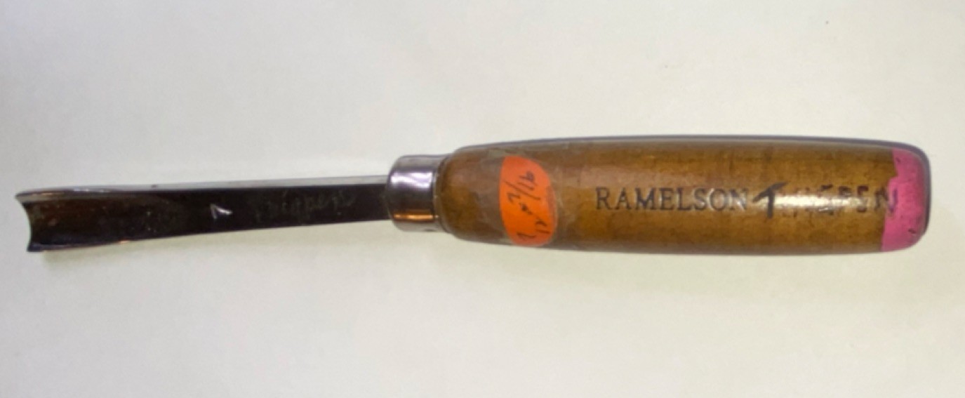 U.J. Ramelson Wood Chisel Curved Blade 7/16″ Wood Handle