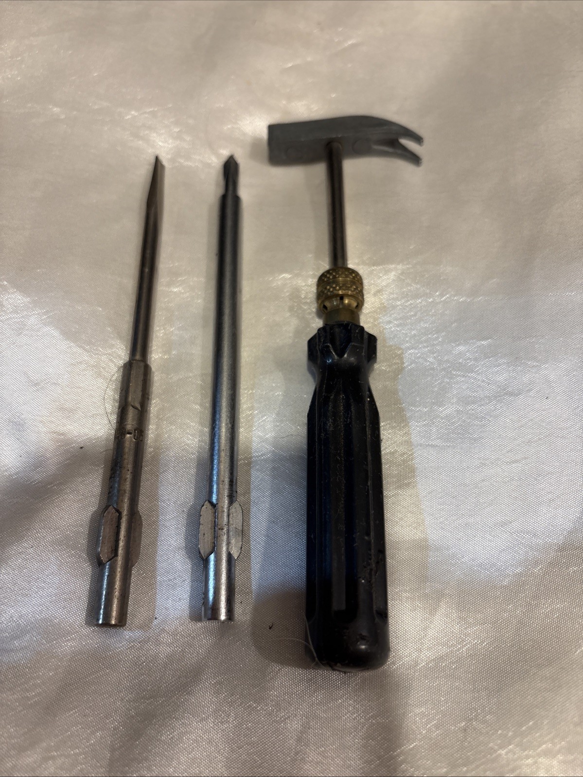VTG Miniature Tool Kit Set 4 Pc Hong Kong Hammer Philips & Flat Screwdriver