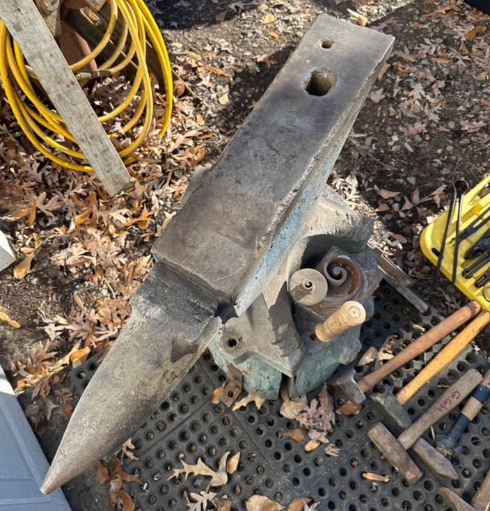 300lb Fisher Anvil W/ Natural Gas Forge Blacksmith Tools Hammer Tongs Pyrometer