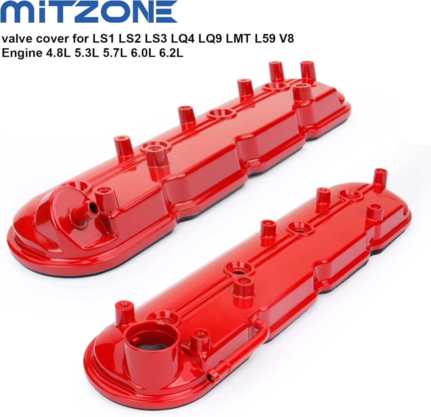 Red Valve Covers For Chevy Gmc Ls Engine 4.8L 5.3L 5.7L 6.0L 6.2L V8