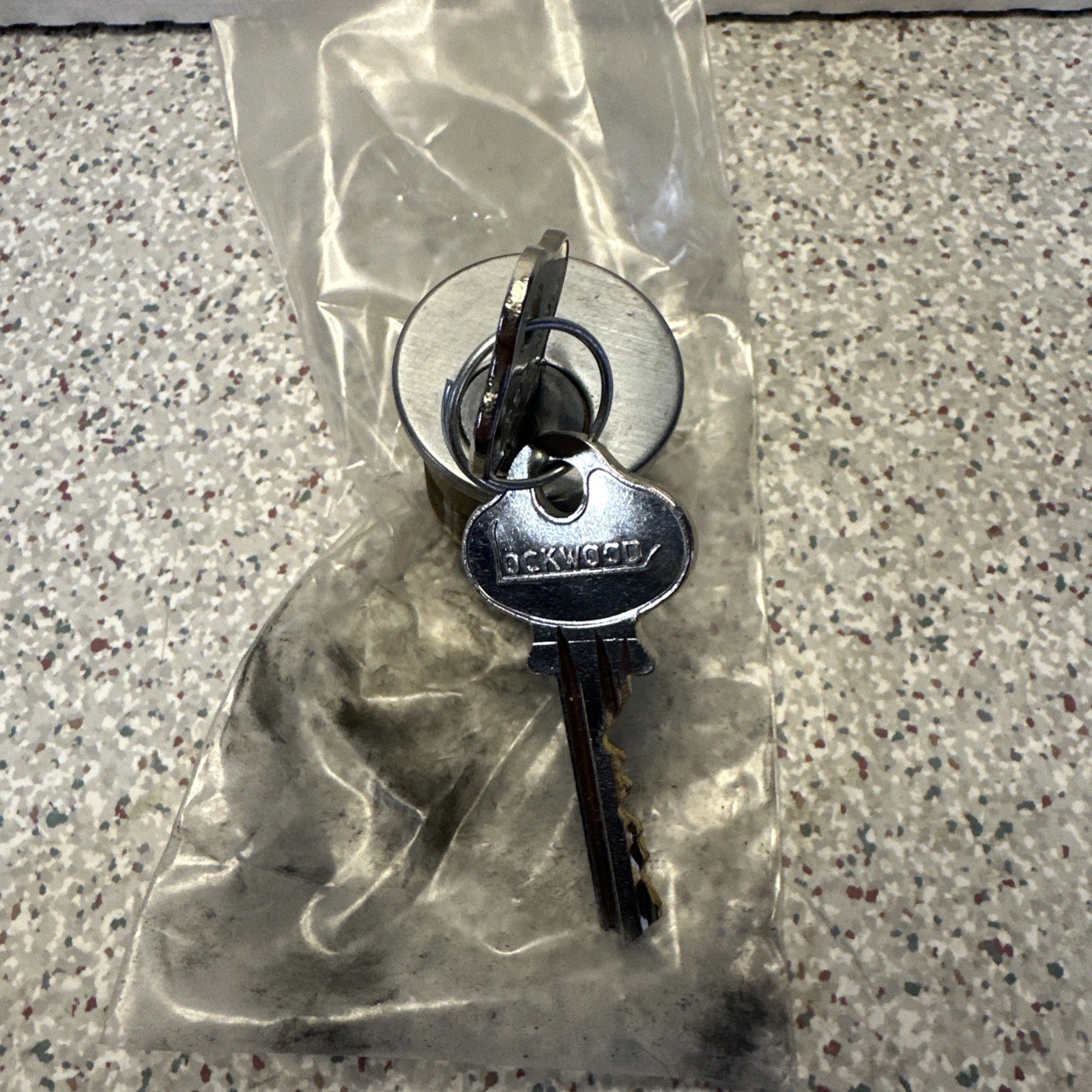 NEW Vintage Lockwood 1-1/4″ mortise cylinder w/ 2 Keys