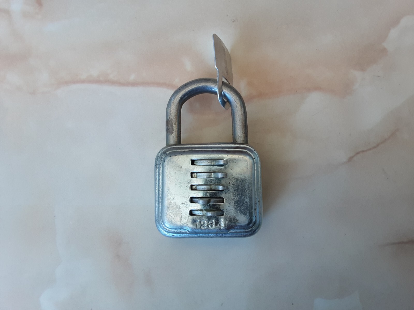 Vintage Padlock with Combination Code Push Button made in Bulgaria