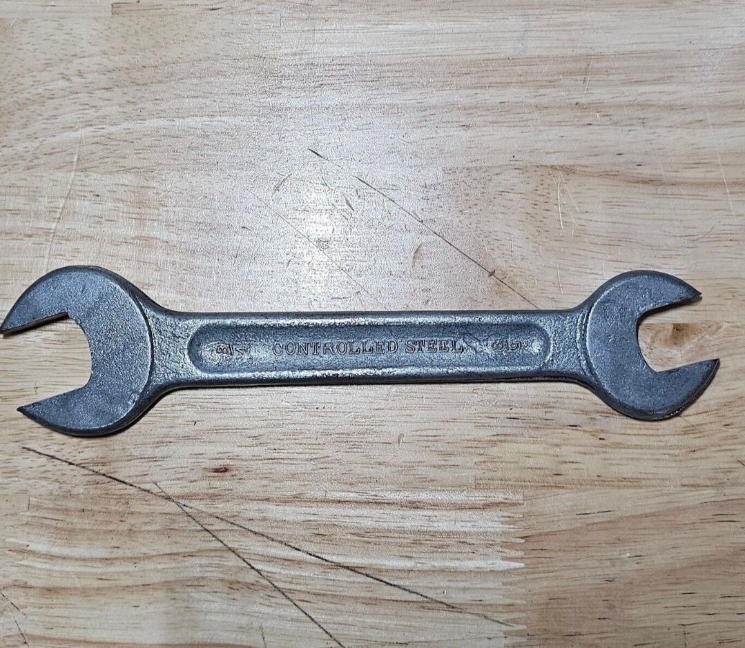 Vintage Controlled Steel 3/4″ & 5/8″ Double Open End Wrench Drop Forged