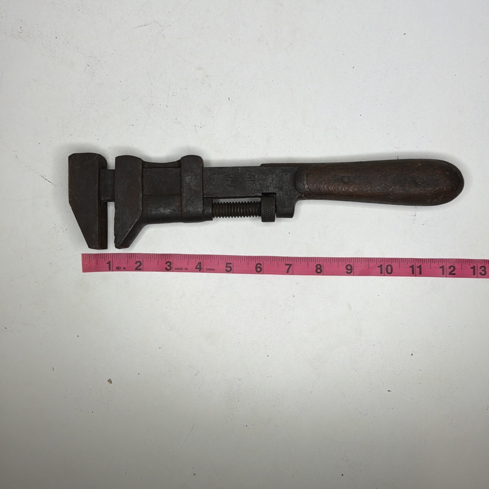 Vintage H.D Smith Perfect Handle Wrench Monkey 12 1/2″ Wood Handle USA