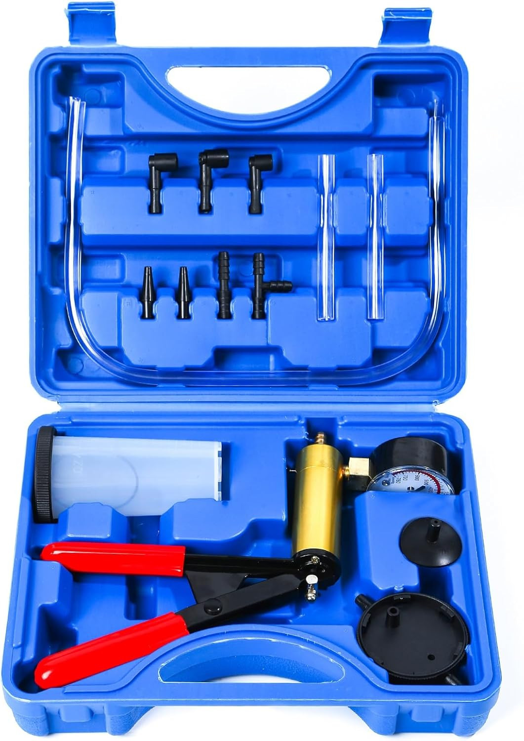 Brake Bleeder Kit with Hand Held Vacuum Pump and Adapters, with Vacuum Brake Ble