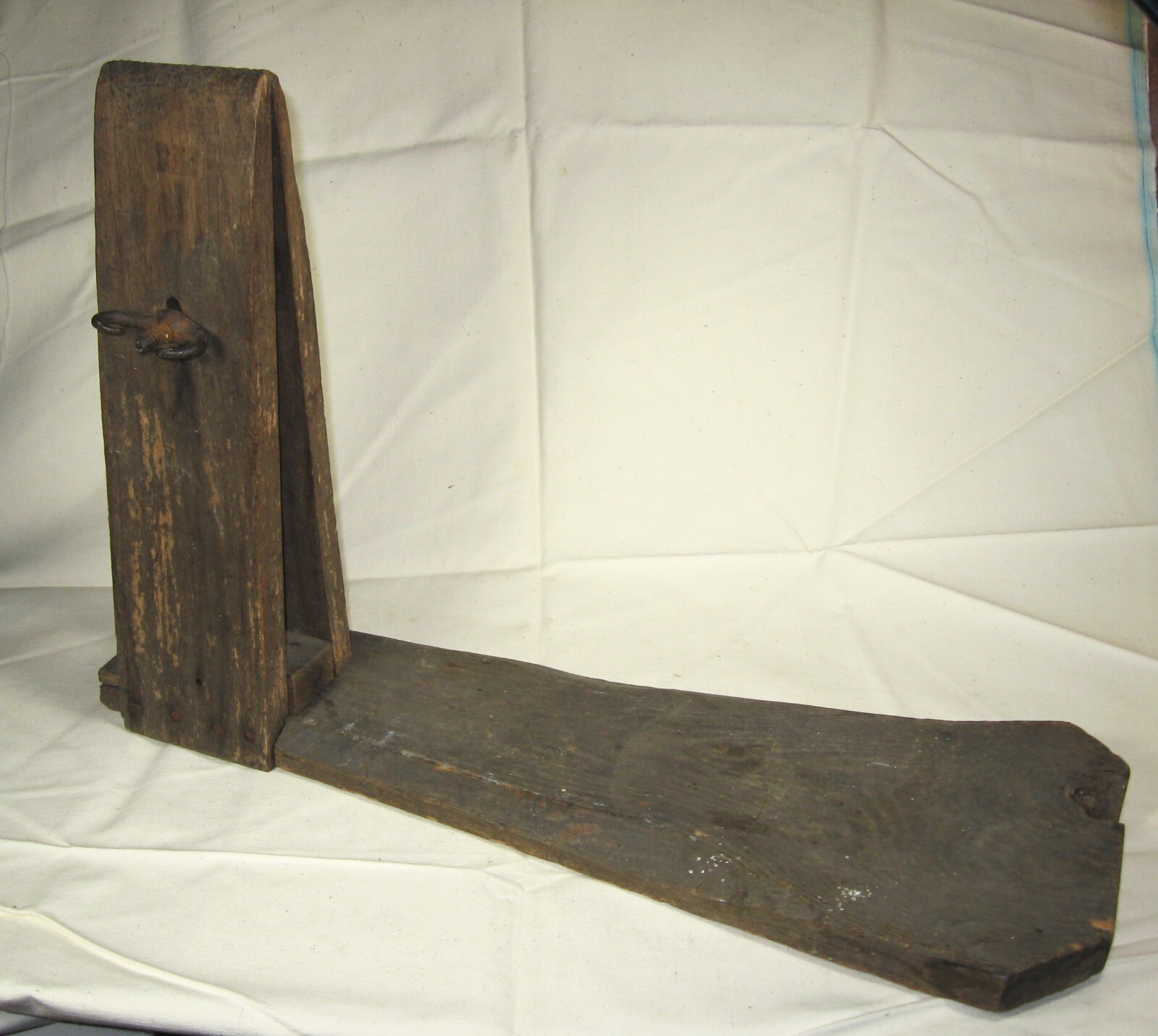 Vintage harness maker’s vise, early primitive