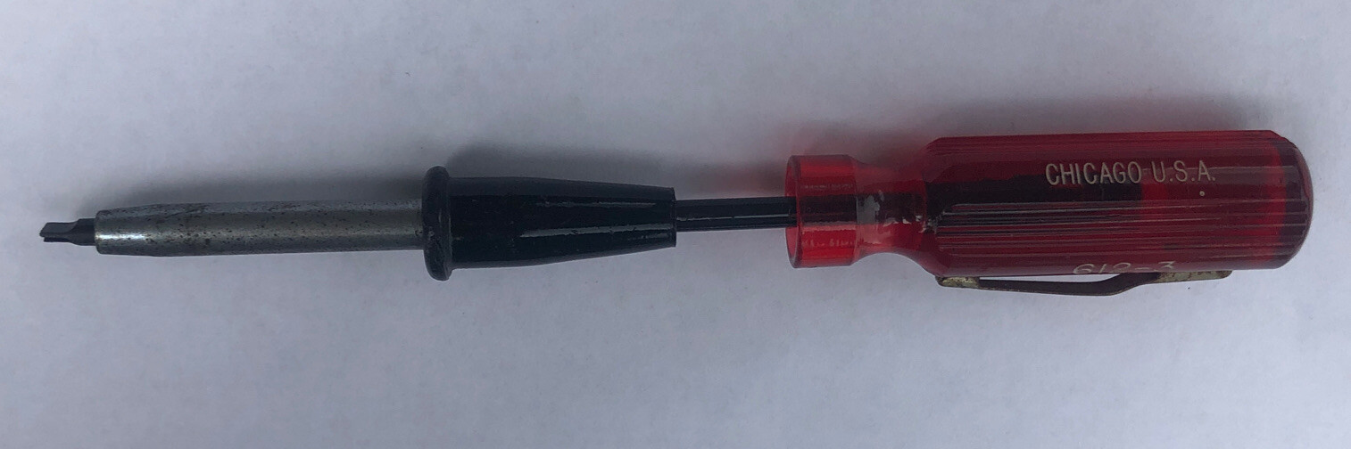 Vintage Klein Tools Quick Wedge Screw Starter No. 612-3 Screwdriver CHICAGO USA