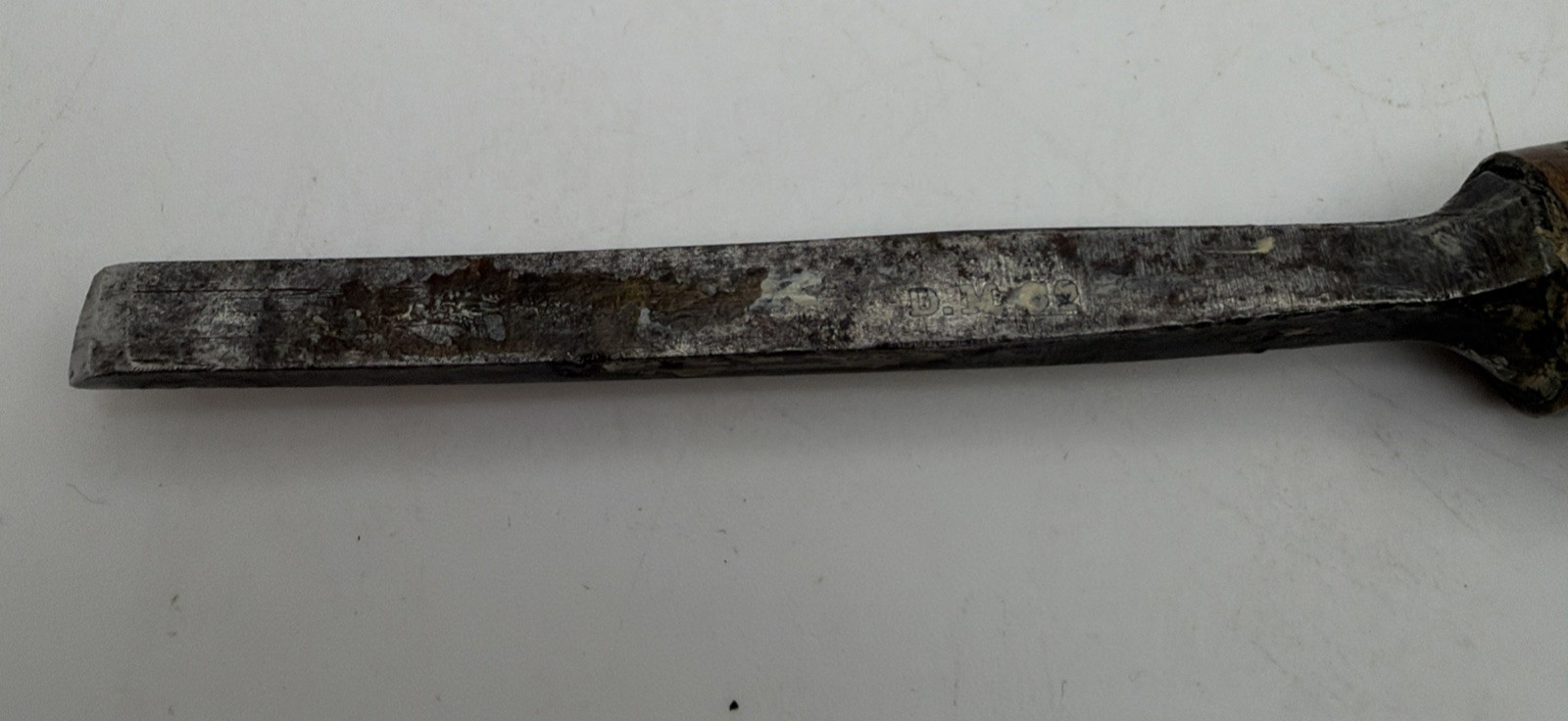 Vintage .25″ Wood Chisel DM Co/Douglas Manufacturing Co Wood Handle Anchor Logo