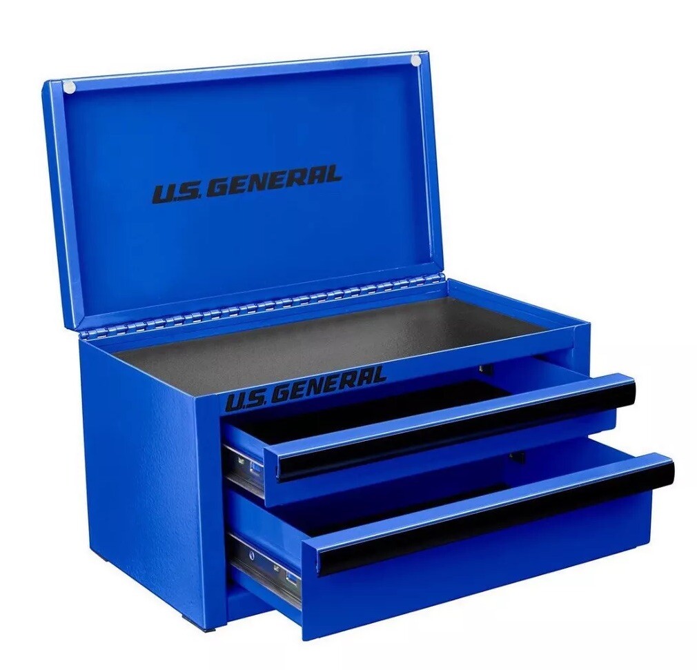 US General Blue Mini Tool Box Brand New Factory Sealed Fresh Out Of Case