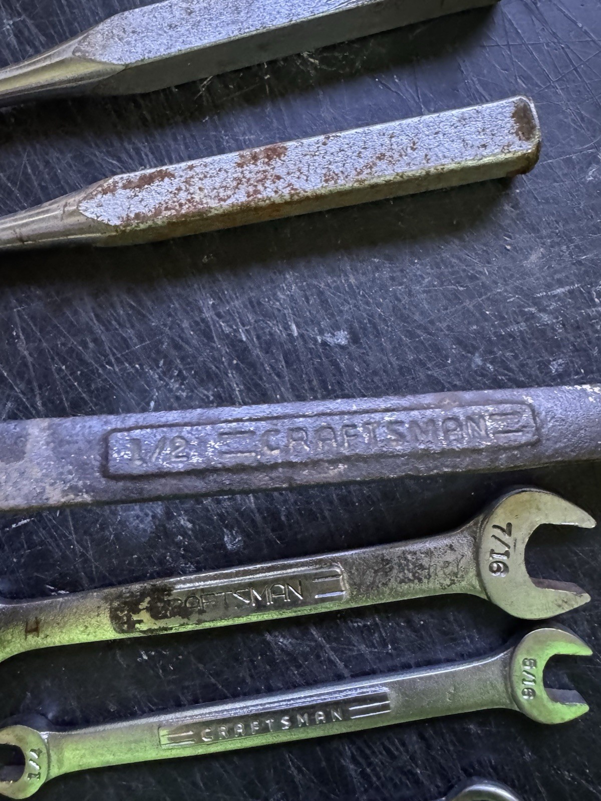 Craftsman Tool Lot Cold Punch Wrench Socket 7pcs