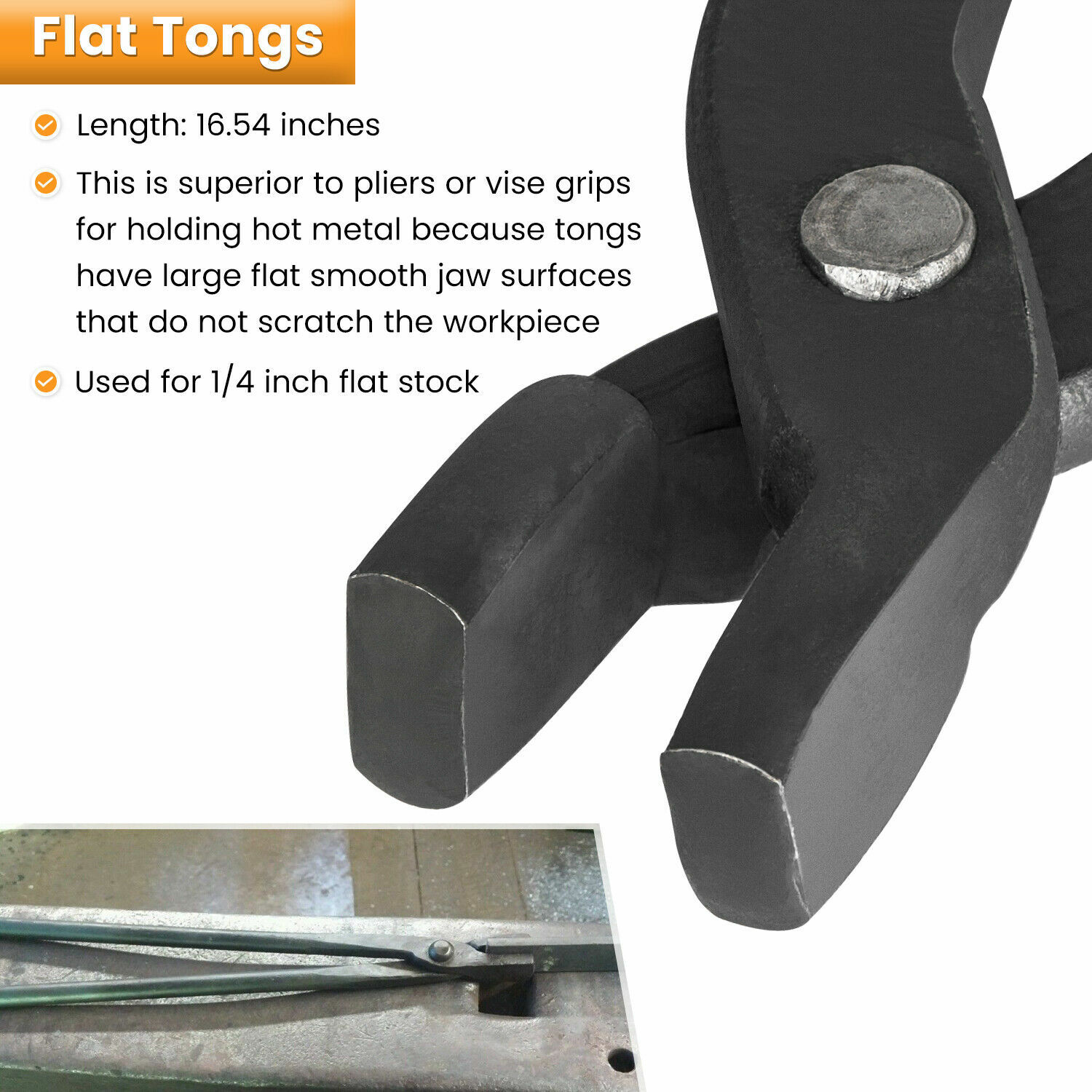 Knife Making Tongs Set Blacksmith Bladesmith Knife Tong Anvil Vise Forge 3pcs