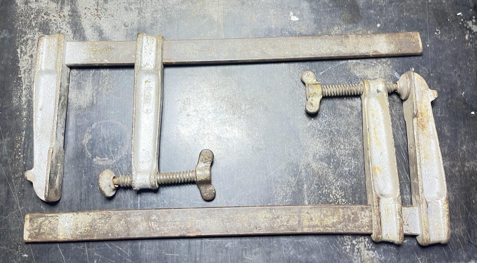 Two 18″ Wetzler bar clamps 6-1/2″ deep