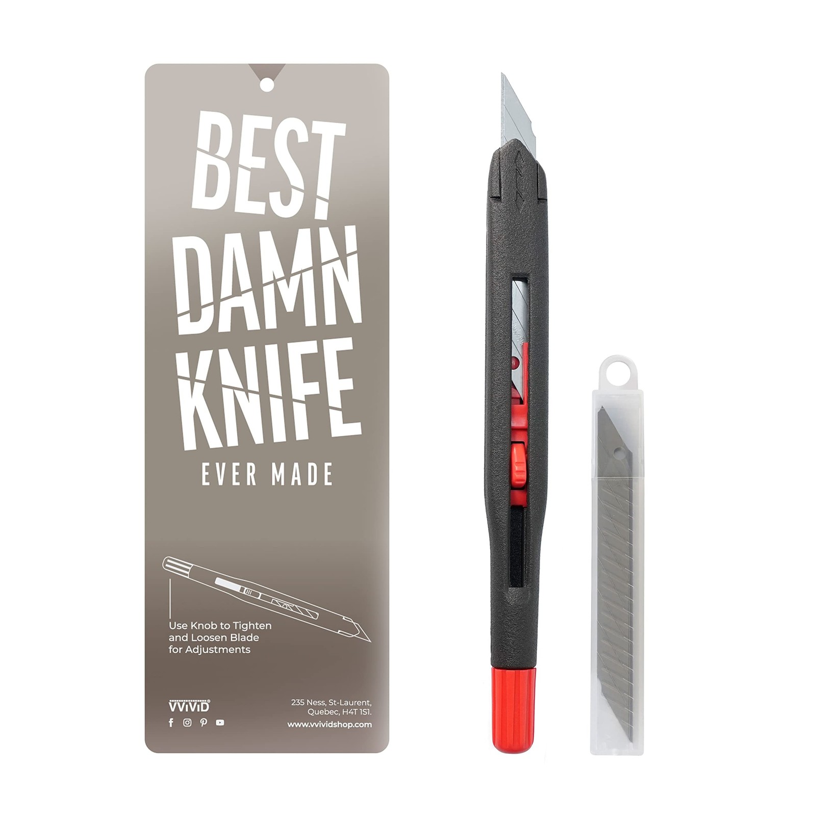 VViViD Best Damn Knife – Heavy Duty Precise Utility Blade, Sturdy S… Fast Ship