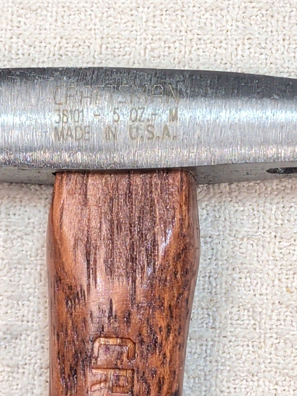 Vintage Sears Craftsman 5 Oz Hickory Handle Tack Hammer 38101 USA Made Tool