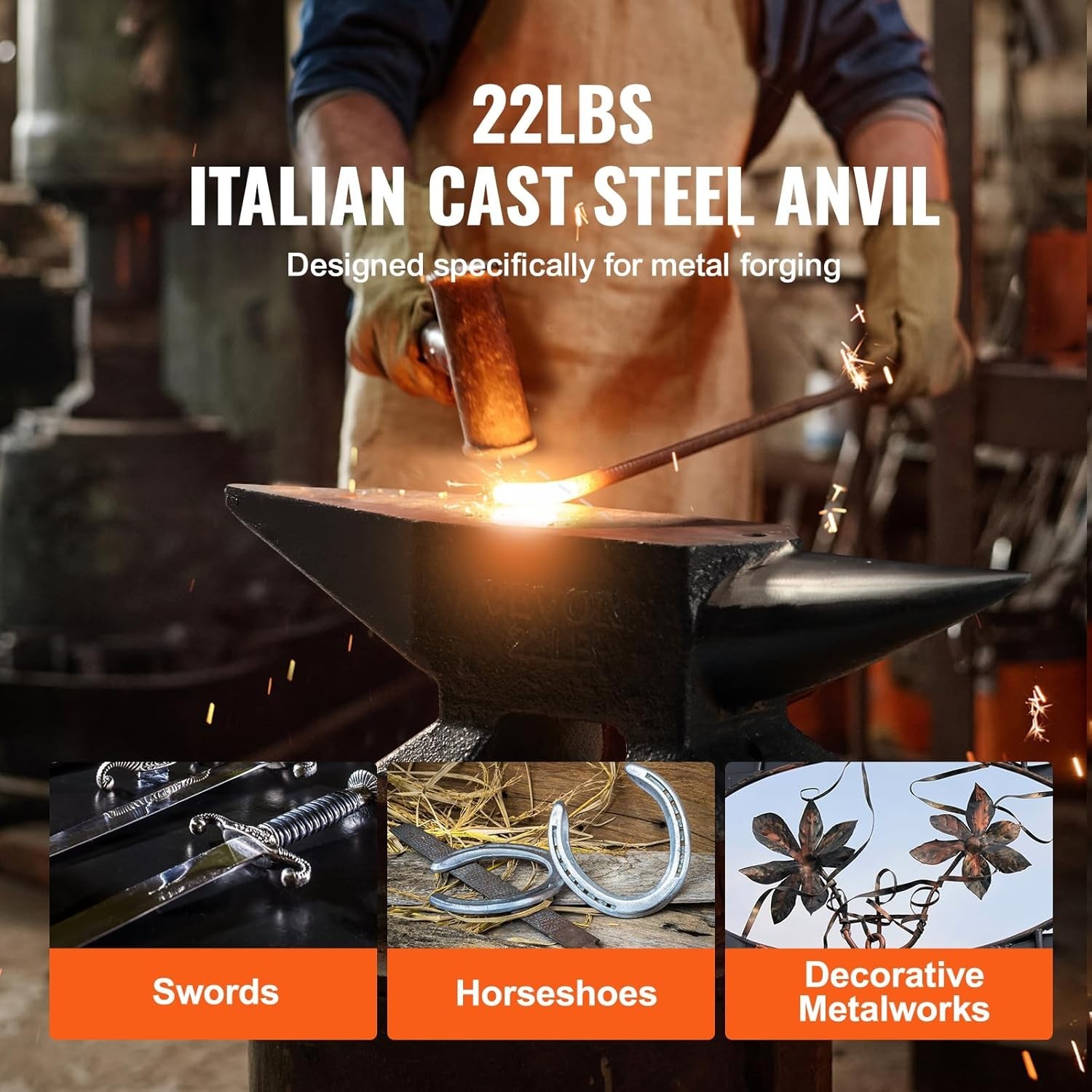 Professional 22 lbs Anvil with Large Work Surface – Essential for Metal Crafts