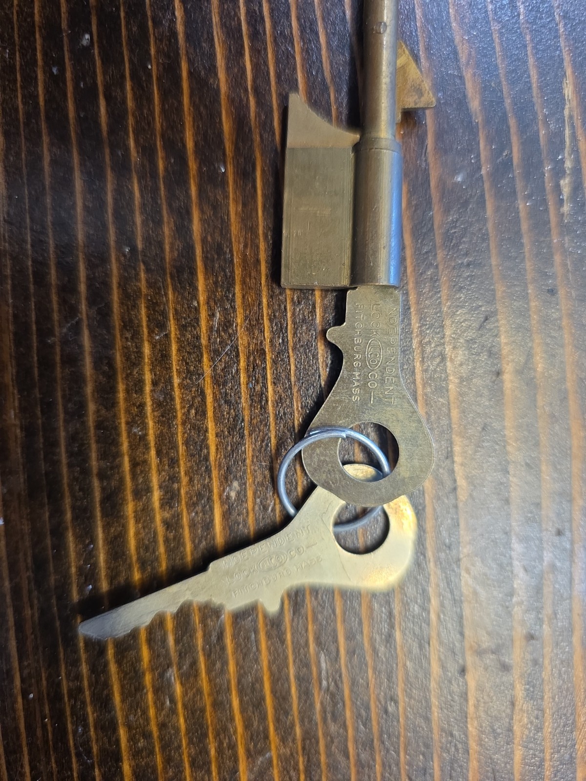 Vtg Automatic KEYHOLE Lock For Old Skeleton Key Locks INDEPENDENT LOCK CO