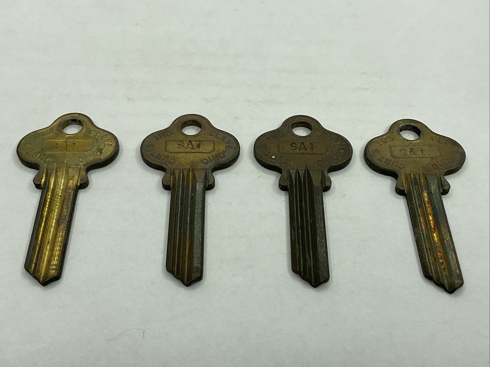 Curtis Industries NOS Key Blank Lot Of 4 Uncut SA1 Brass Keys B-CK68