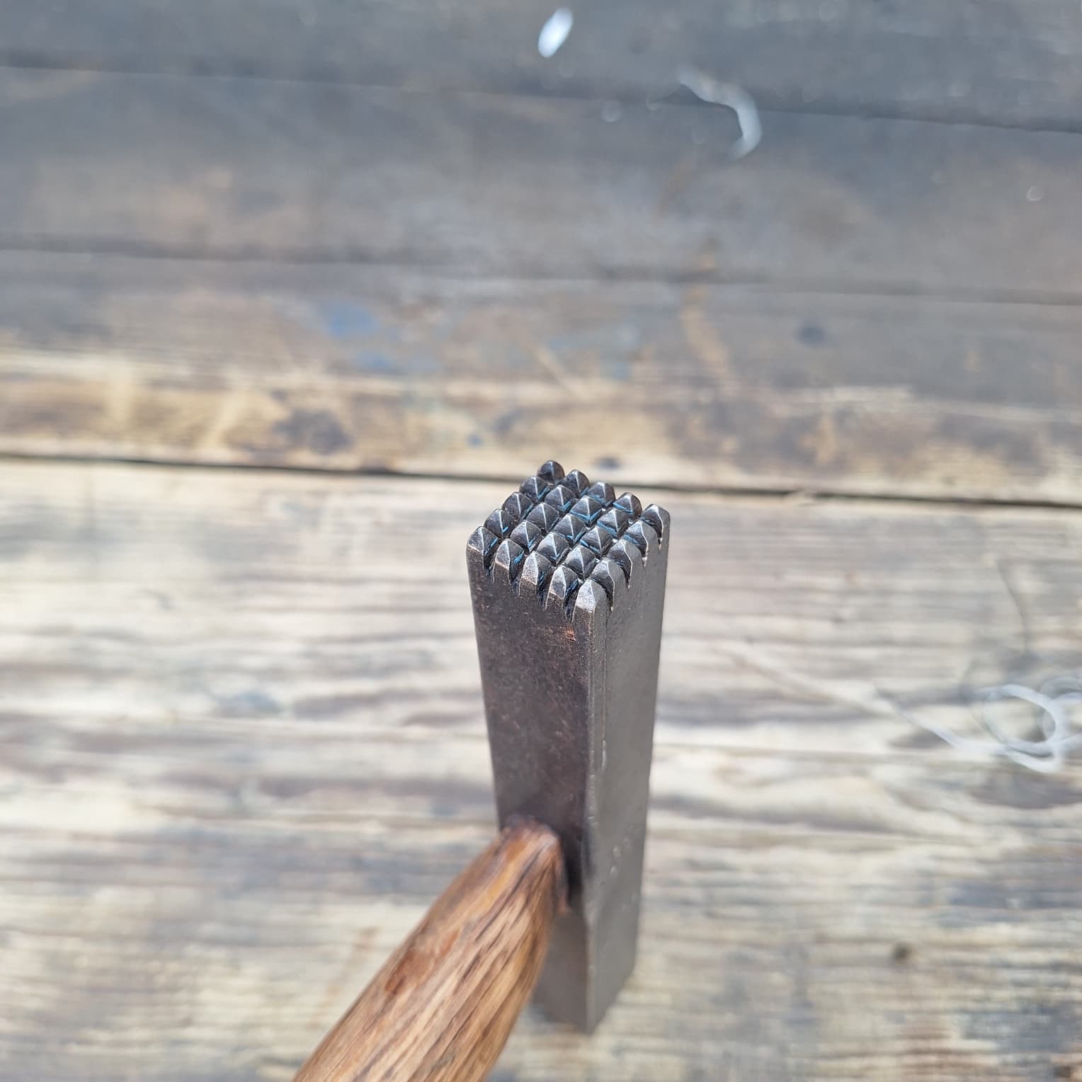 Antique 19th Century Stone Bush Hammer Forged Masonry Cutting Tool Iron