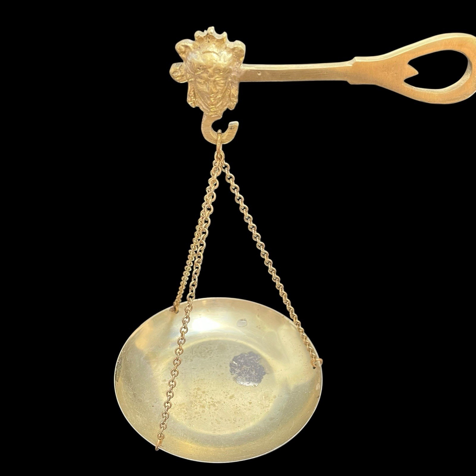 Vintage 1970s Italian Marble and Brass Decorative Scales of Justice – Unique