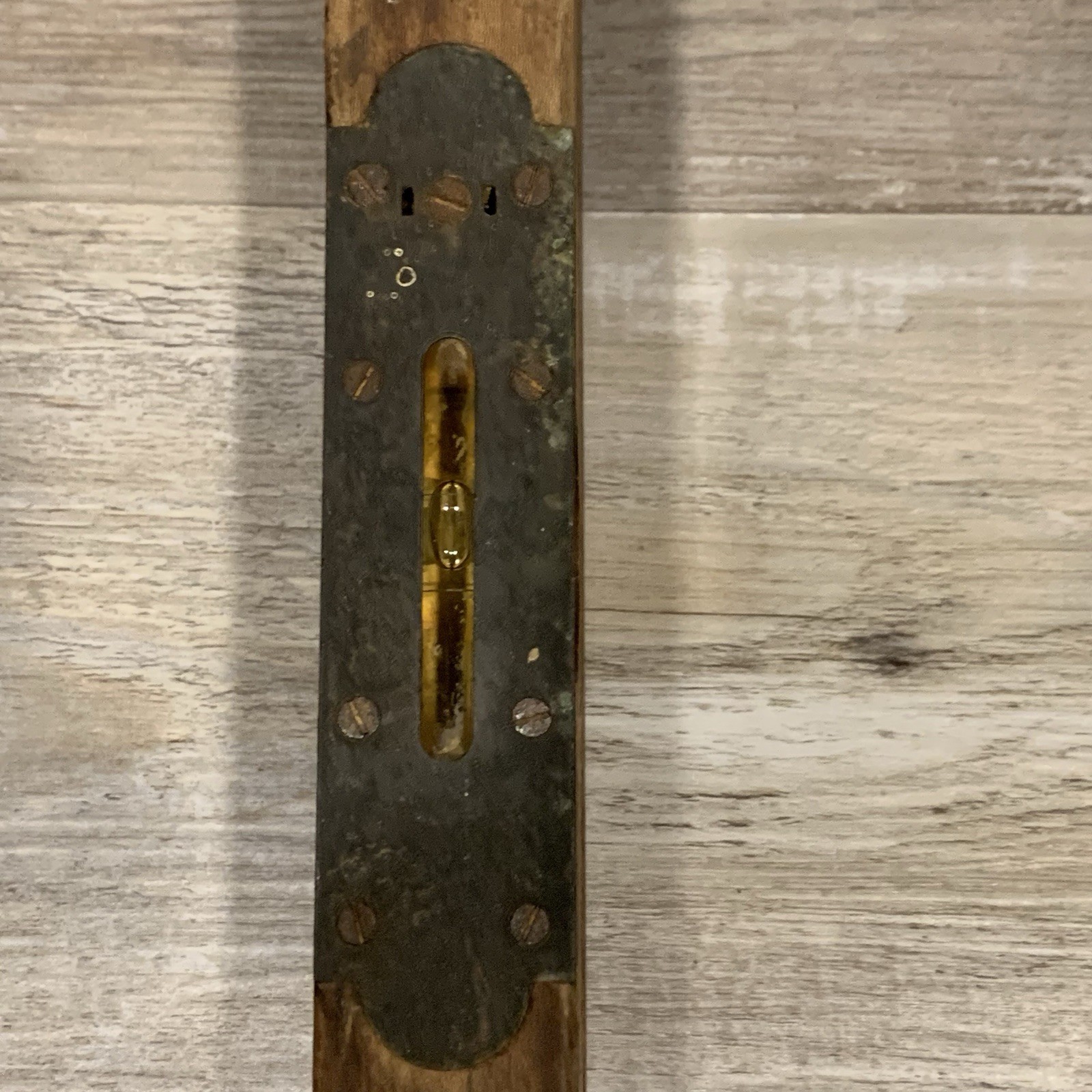 Stanley Number 3 Antique 30″ Wood & Brass Spirit Level Handy Grip Glass Vials
