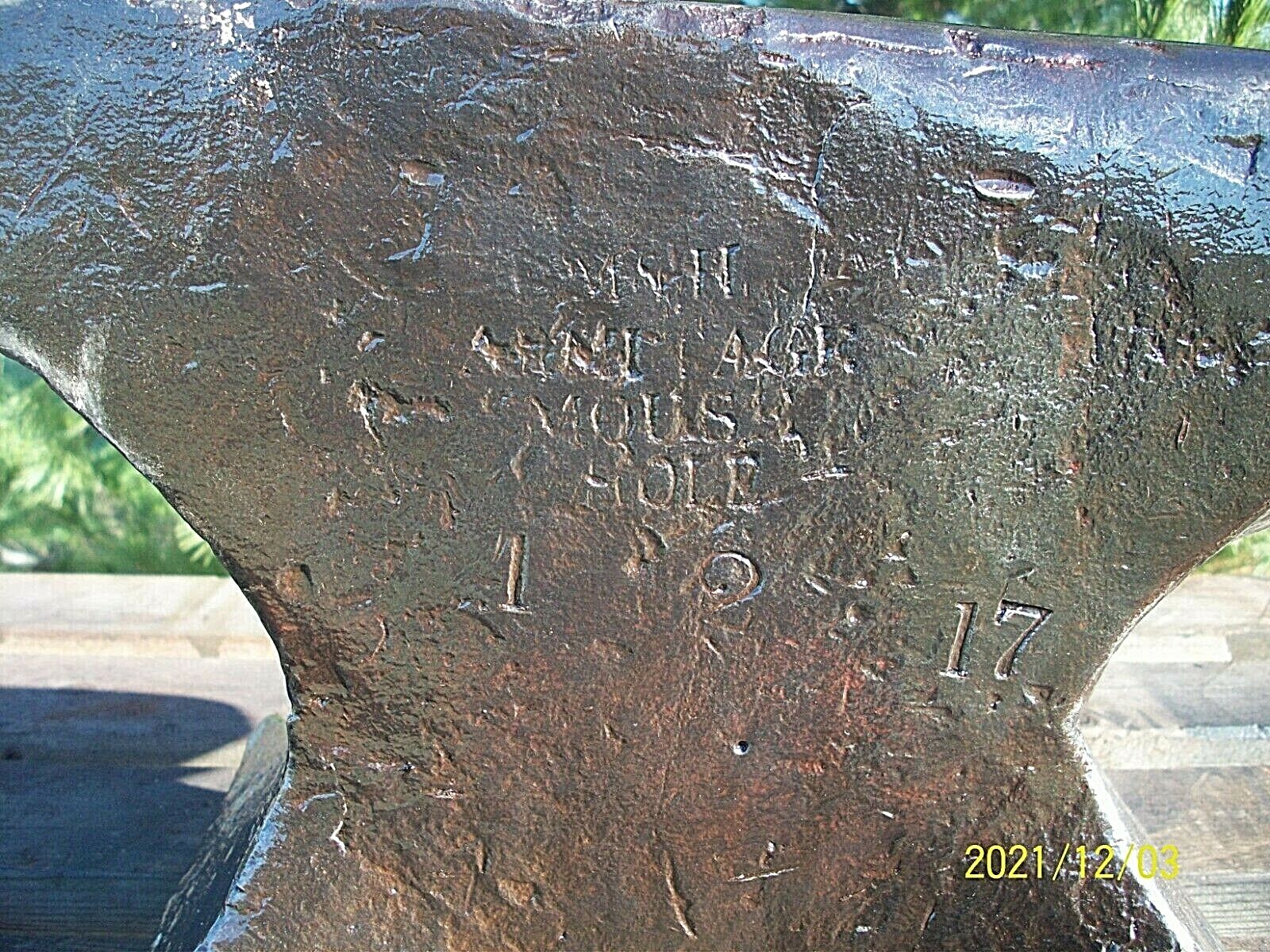 1820-1835 M & H Armitage Mouse Hole Anvil 1-2-17 185 Lb LOCAL PICKUP PREFERRED