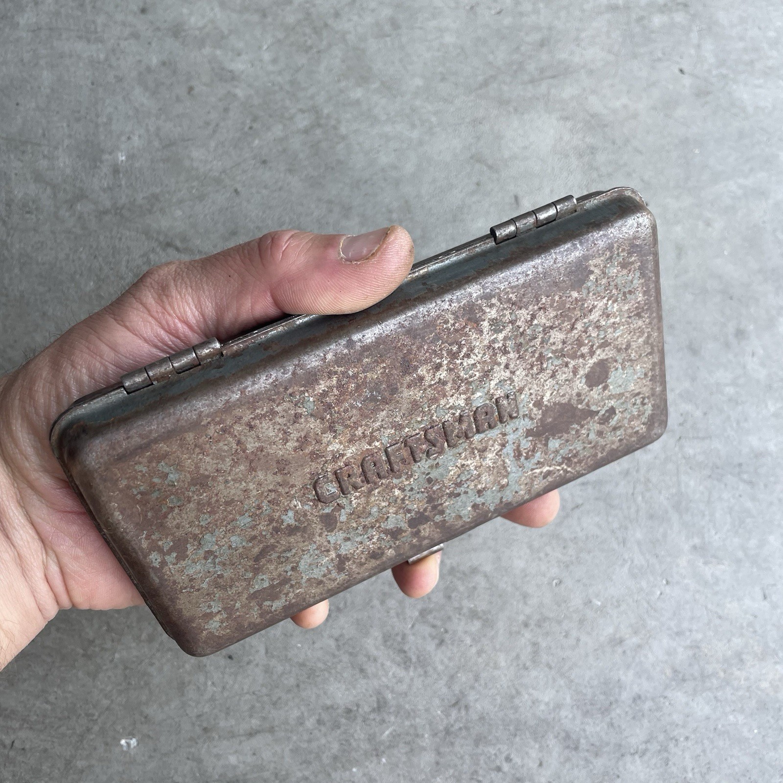 Vintage Craftsman V Series 1/4″ Socket Set Metal Case Tin (Case ONLY)