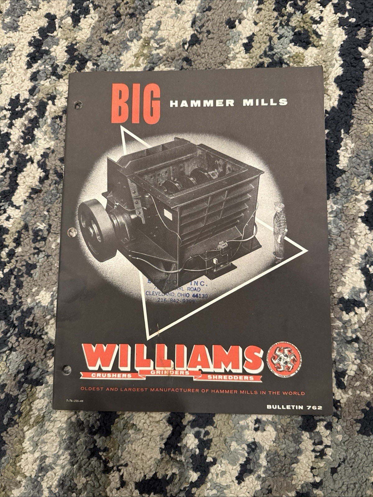 Vintage Williams Patent Crusher Big Hammer Mills Bulletin 762 Catalog Mining
