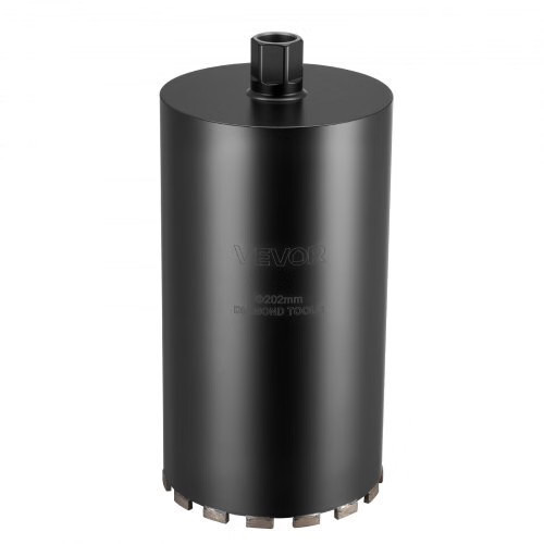 Core Drill Bit, 8 inch Diameter, 14 inch Drilling Depth, 1-1/4 in-7 Internal Thr