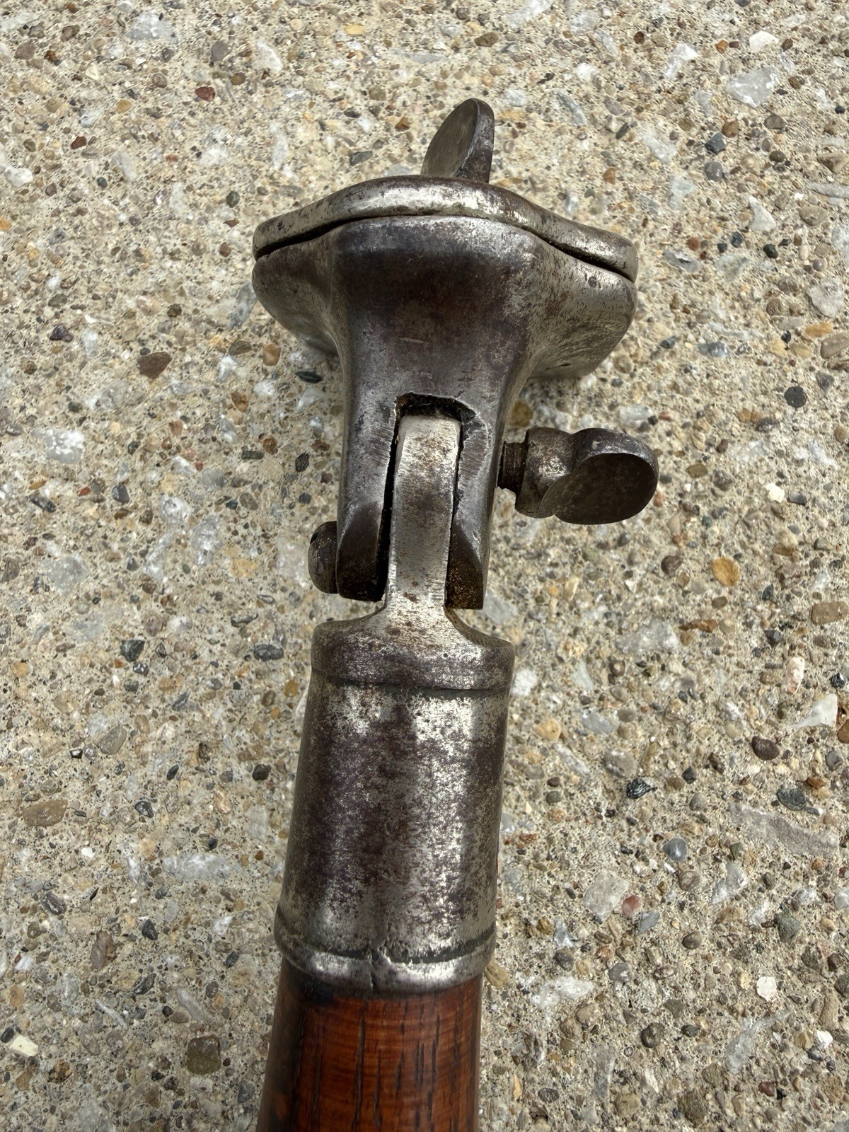 Vintage Cabinet Floor Scraper Wood Handle Adjustable Head Angle USA Pat May 1904
