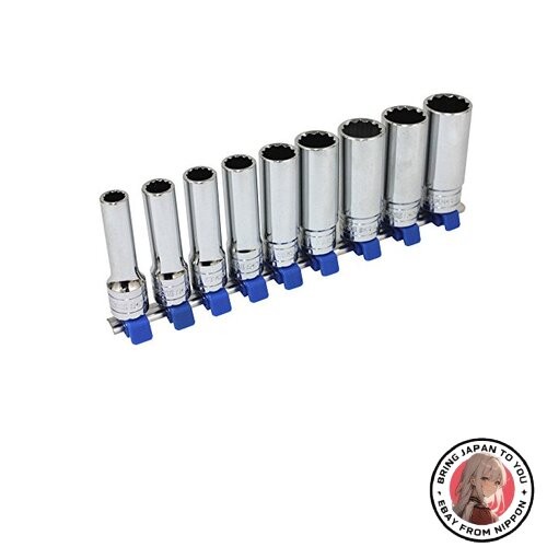New SK11 Deep Socket Set 10-24mm 12.7mm 1/2-inch Drive SHS409D