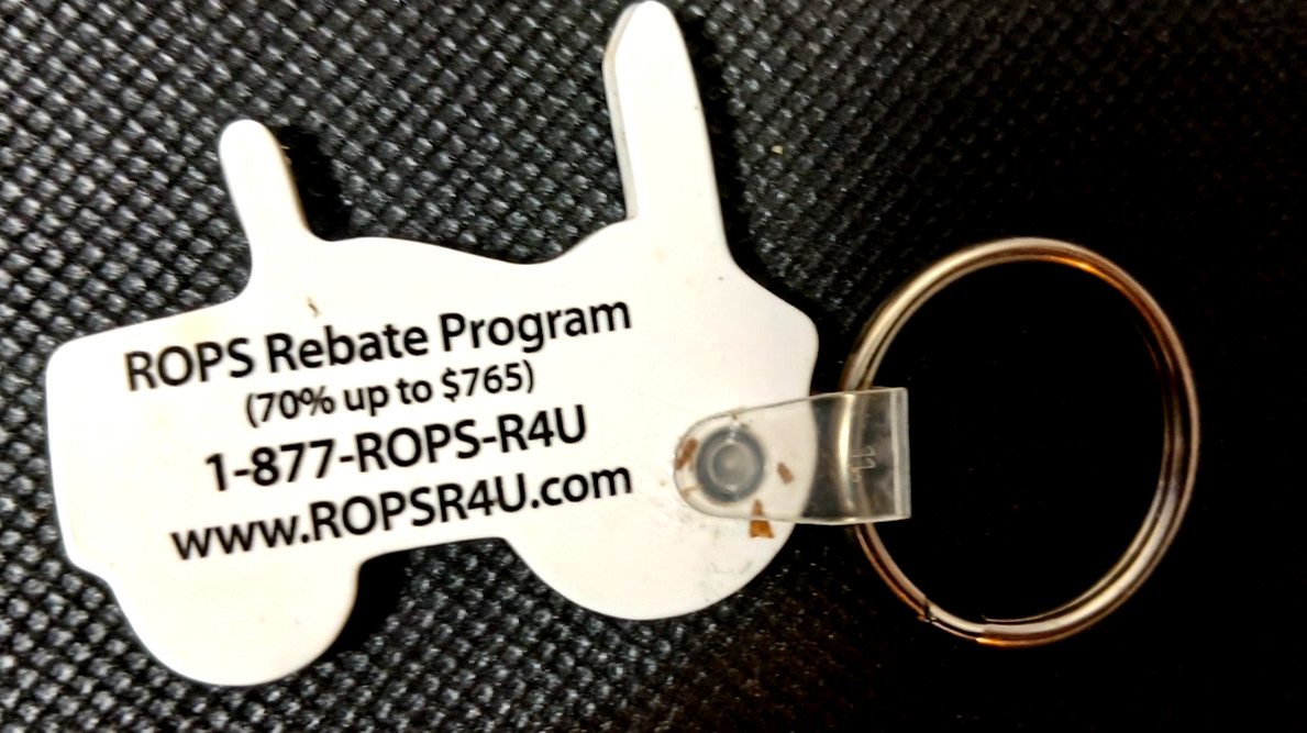FARM TRACTOR ROPS REBATE PROGRAM Keychain Soft rubber